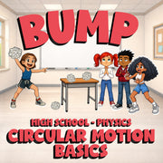 Circular Motion Basics BUMP Science Game - No Prep Physics Review Activity