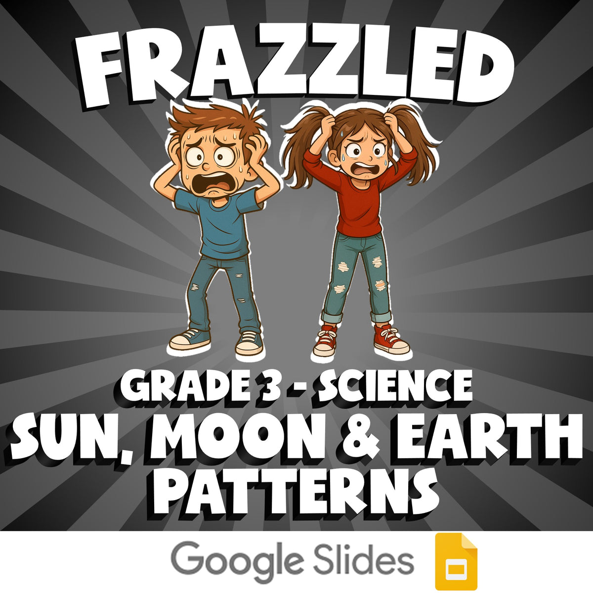 Sun, Moon & Earth Patterns FRAZZLED Science Game - No Prep Grade 3 Review