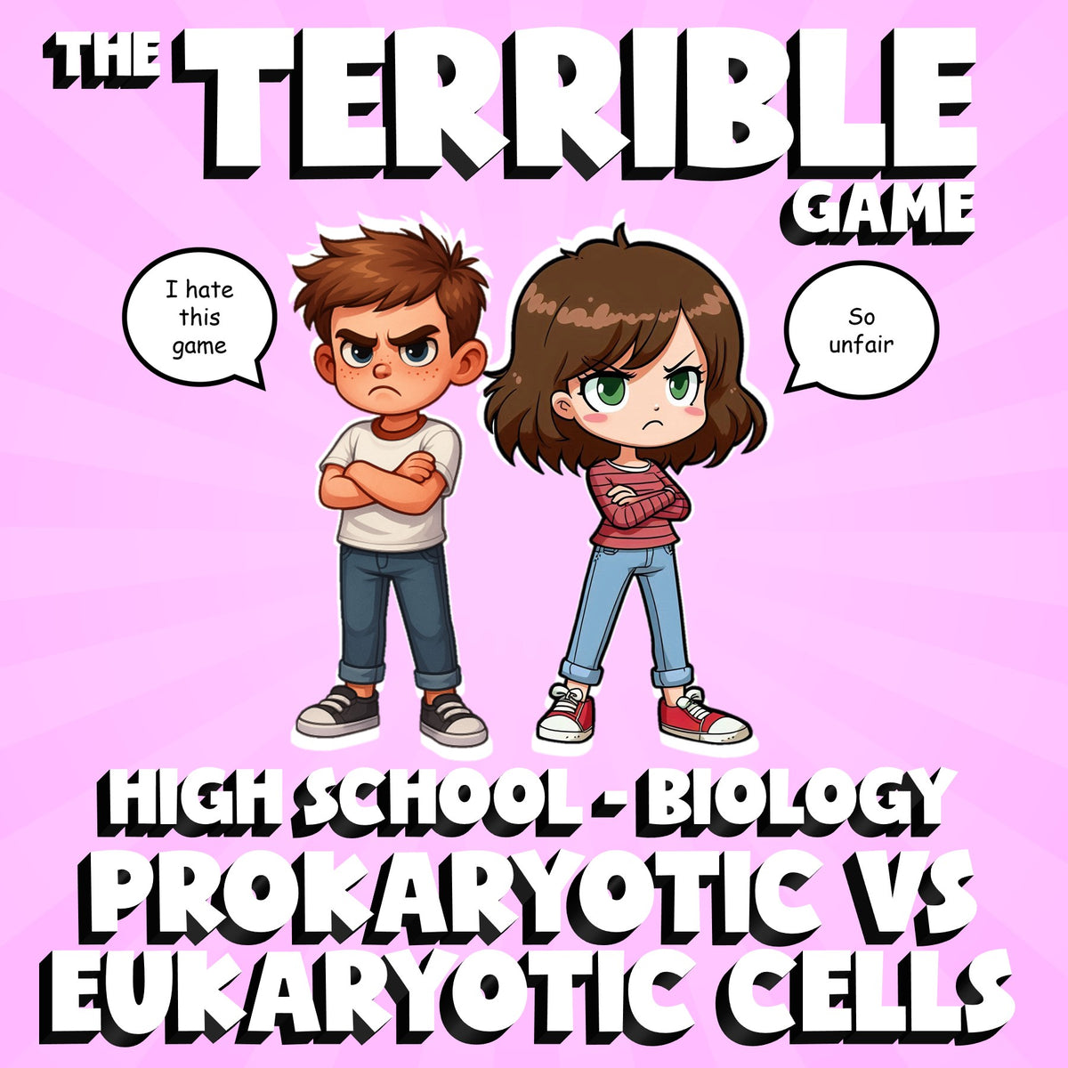 Prokaryotic vs Eukaryotic Cells THE TERRIBLE GAME - Biology Science Review