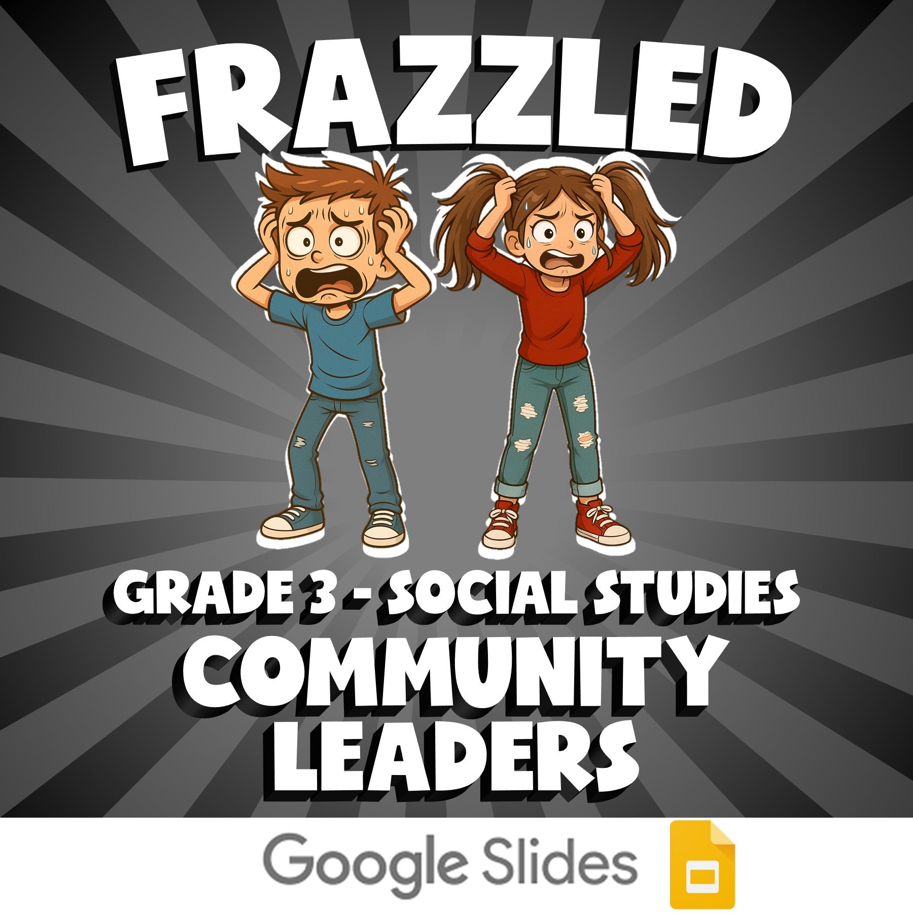 Community Leaders FRAZZLED Socials Game - No Prep Grade 3 Review Activity