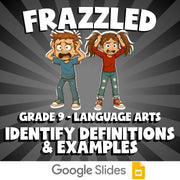 Identify Definitions & Examples FRAZZLED ELA Game - No Prep Grade 9 Review