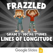 Lines of Longitude FRAZZLED Socials Game - No Prep Grade 3 Review Activity