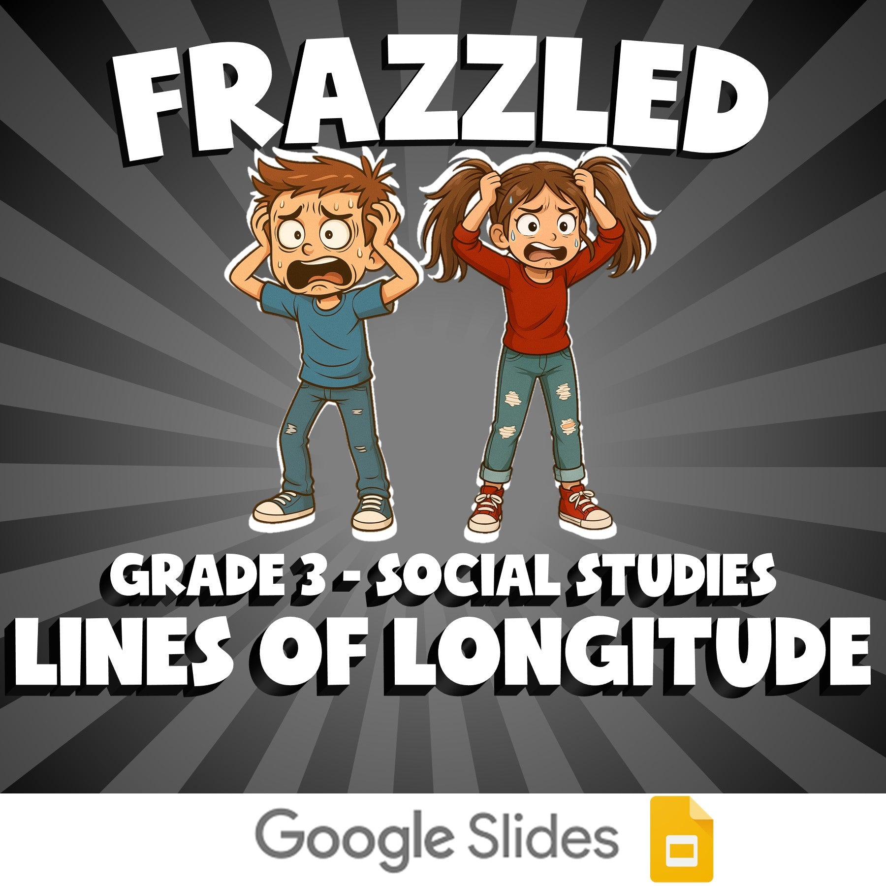 Lines of Longitude FRAZZLED Socials Game - No Prep Grade 3 Review Activity