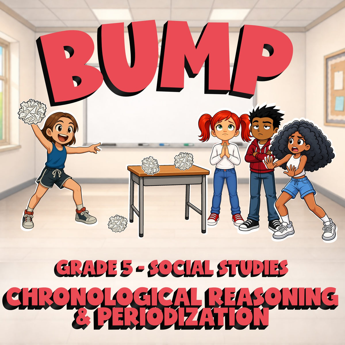 Chronological Reasoning & Periodization BUMP Socials Game - No Prep Grade 5
