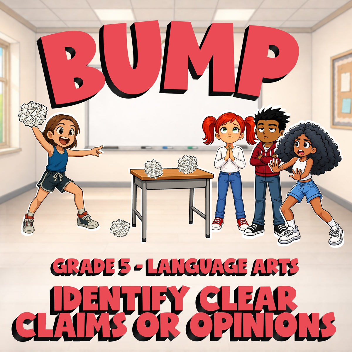 Identify Clear Claims or Opinions BUMP ELA Game - No Prep Grade 5 Review