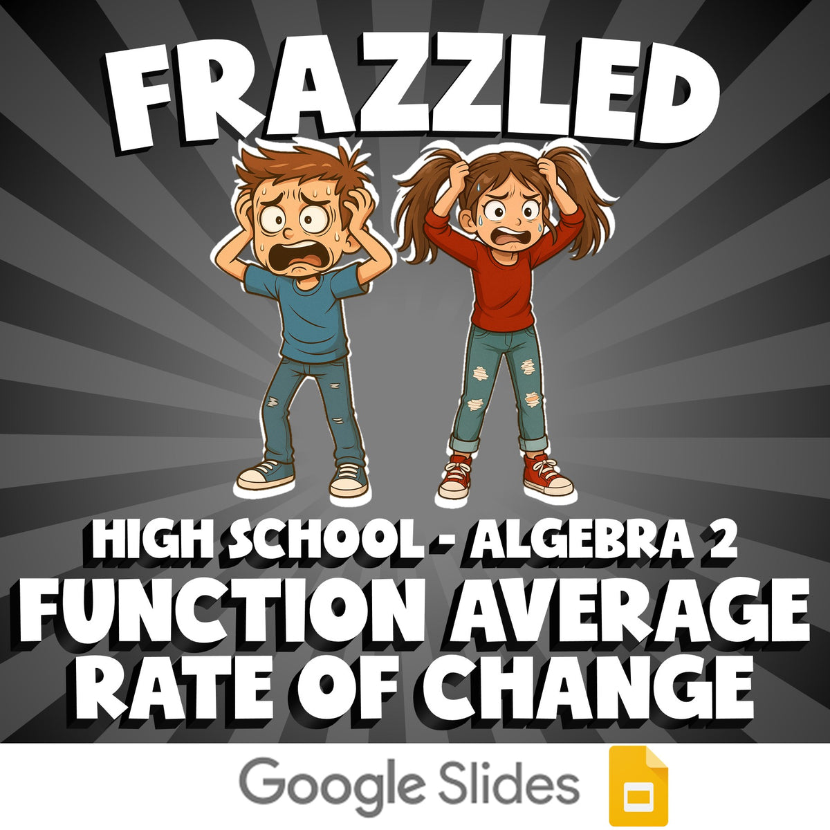 Function Average Rate of Change FRAZZLED Math Game - No Prep Algebra 2 Review