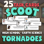 Tornadoes SCOOT TASK CARDS Game - No Prep Earth Science Review Activity