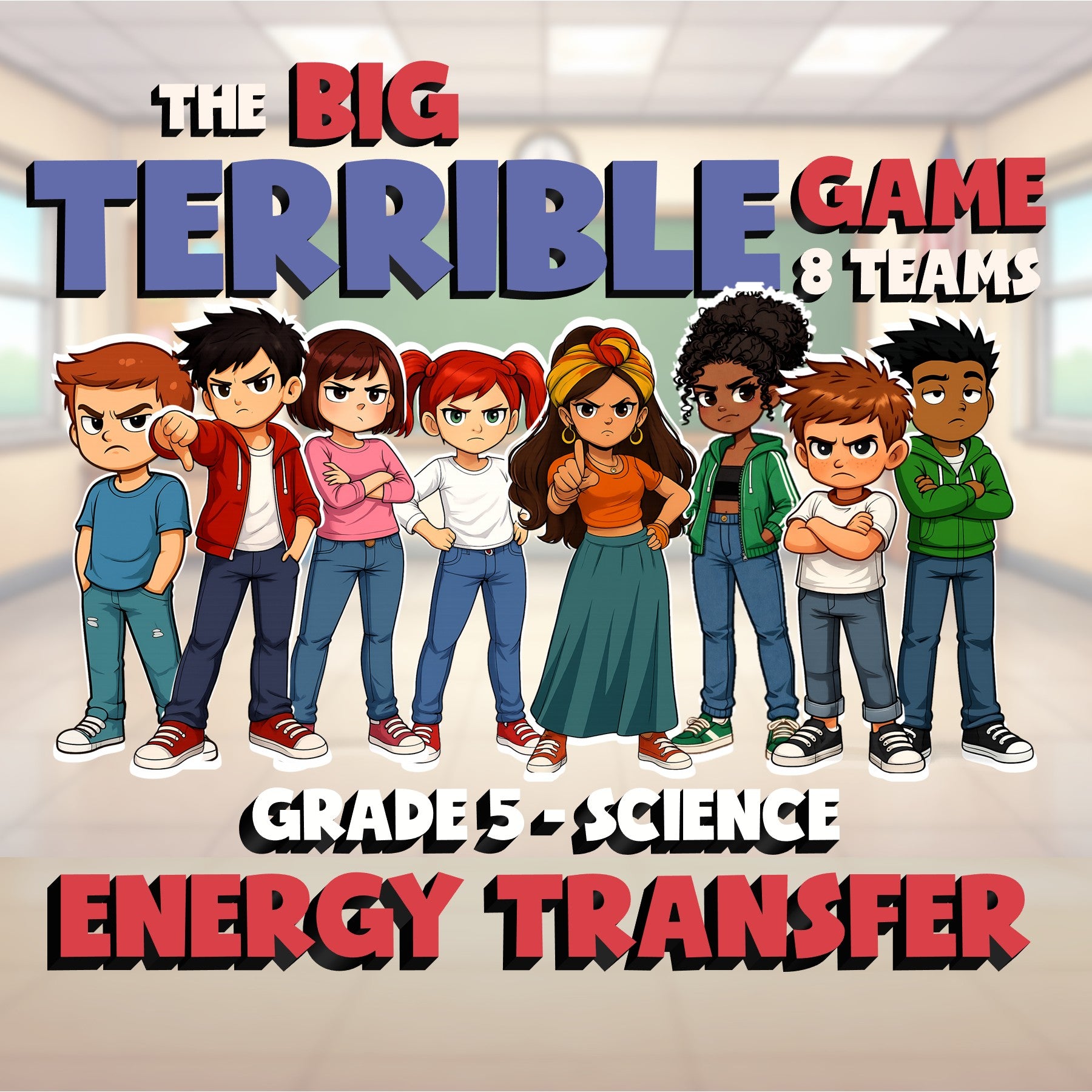 Energy Transfer BIG TERRIBLE GAME - No Prep Grade 5 Science Review Activity
