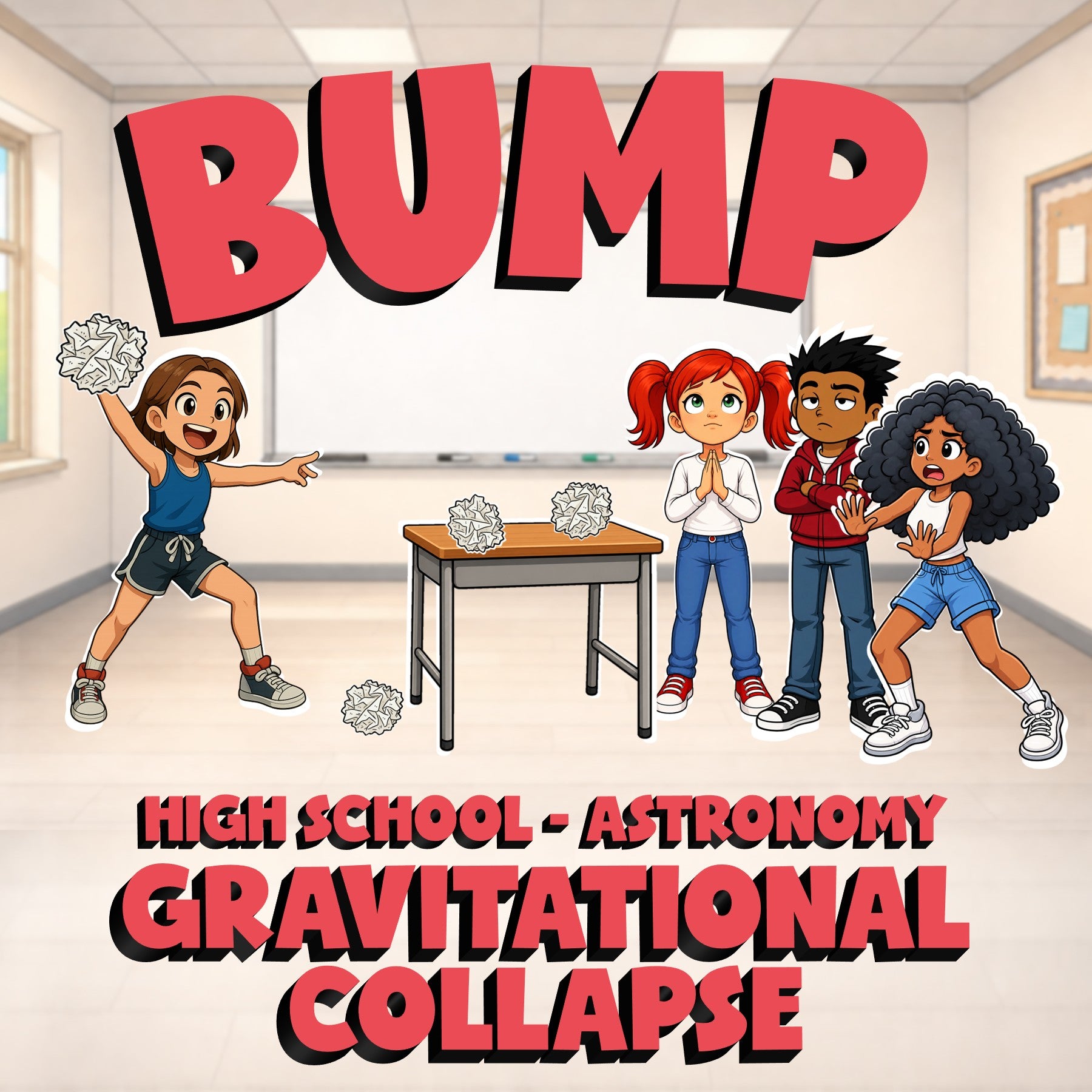 Gravitational Collapse BUMP Science Game - No Prep Astronomy Review Activity