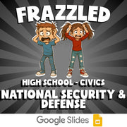 National Security & Defense FRAZZLED Civics Game - No Prep Review Activity