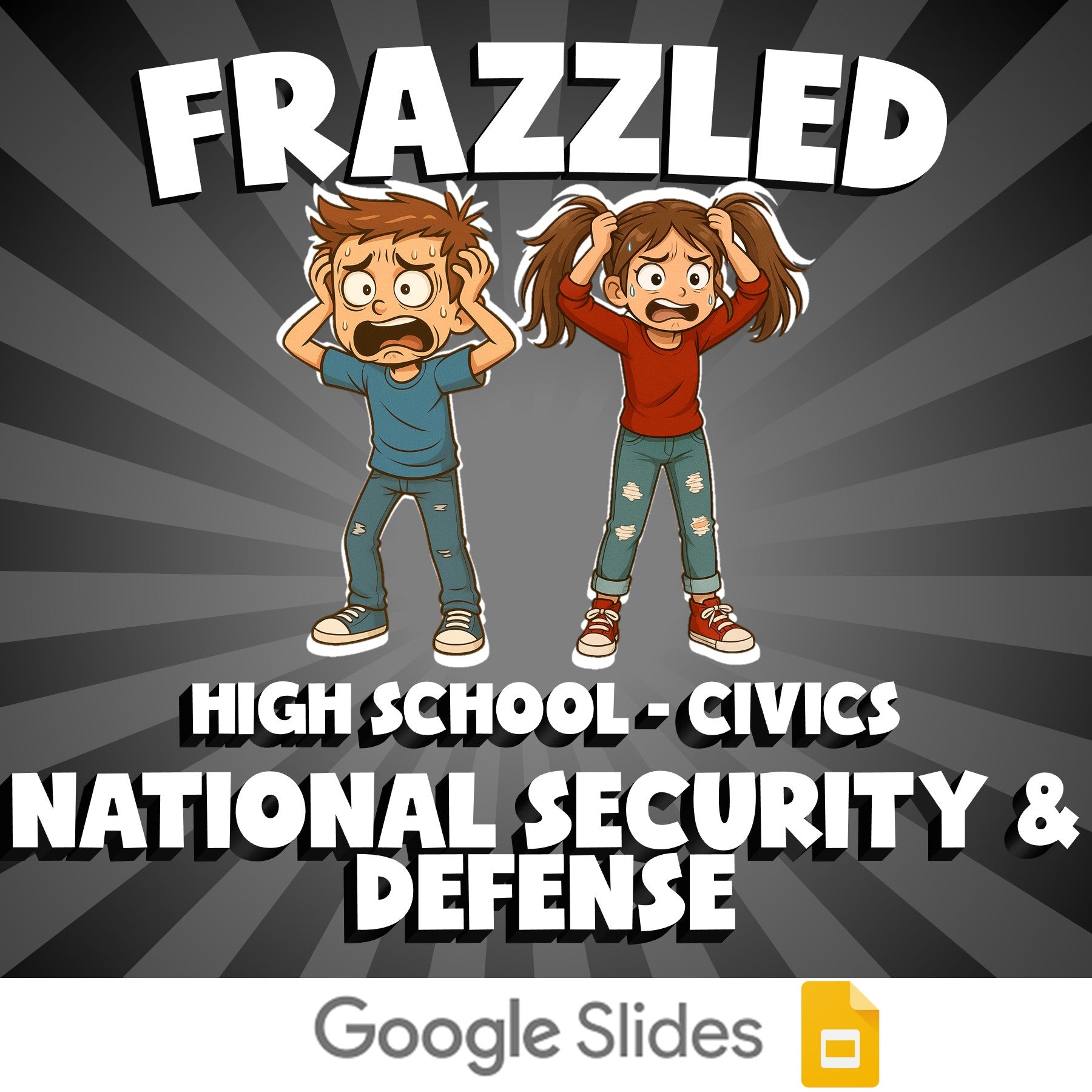 National Security & Defense FRAZZLED Civics Game - No Prep Review Activity