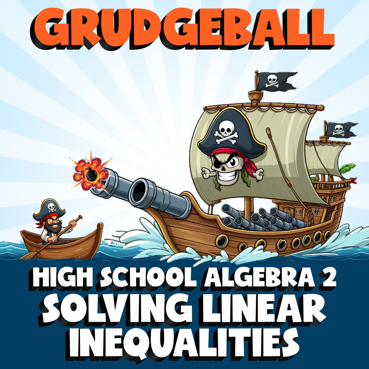 Solving Linear Inequalities GRUDGEBALL Math Game - No Prep Algebra 2 Review