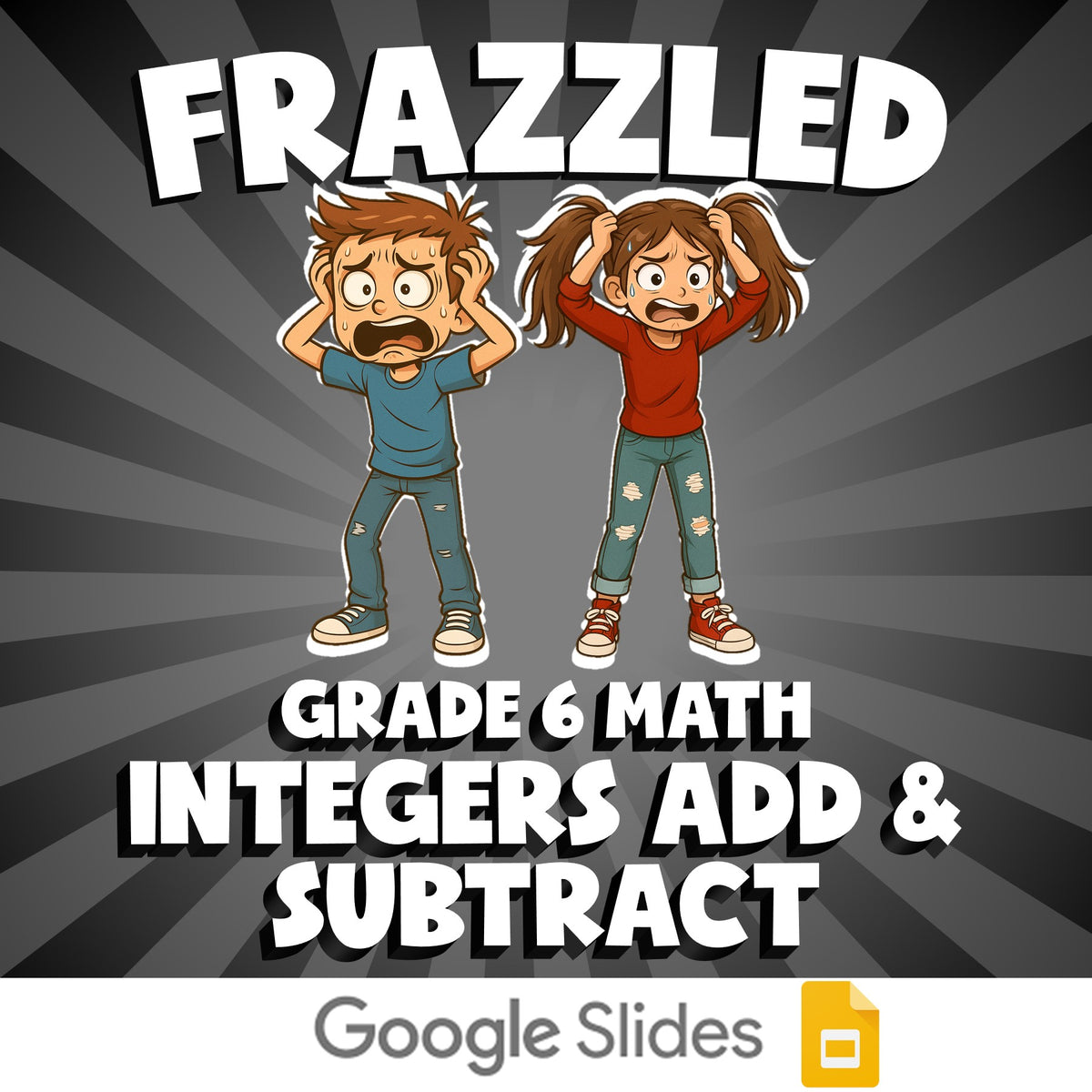 Integers Add & Subtract FRAZZLED Math Game - No Prep Grade 6 Review Activity