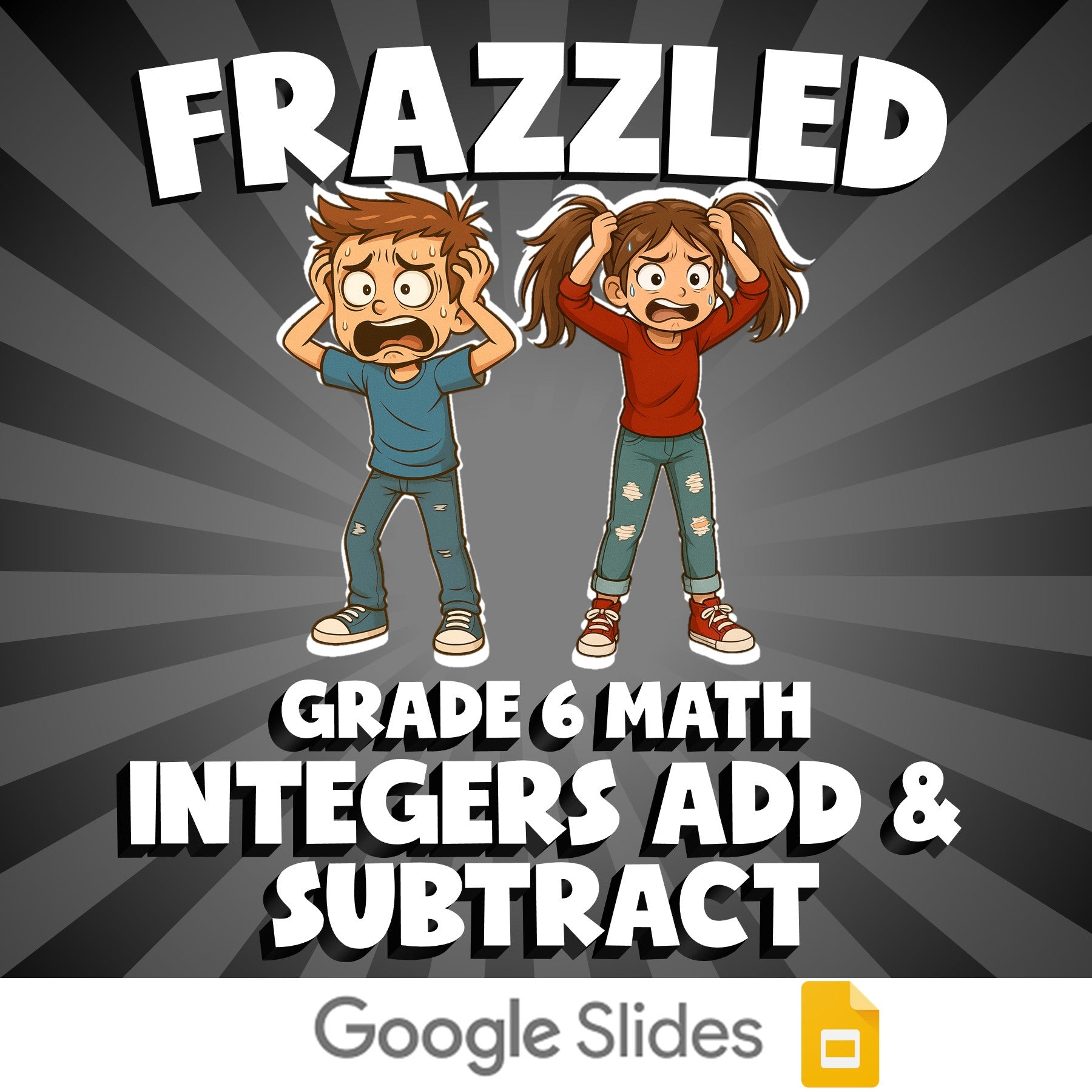 Integers Add & Subtract FRAZZLED Math Game - No Prep Grade 6 Review Activity