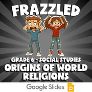Origins of World Religions FRAZZLED Socials Game - No Prep Grade 6 Review