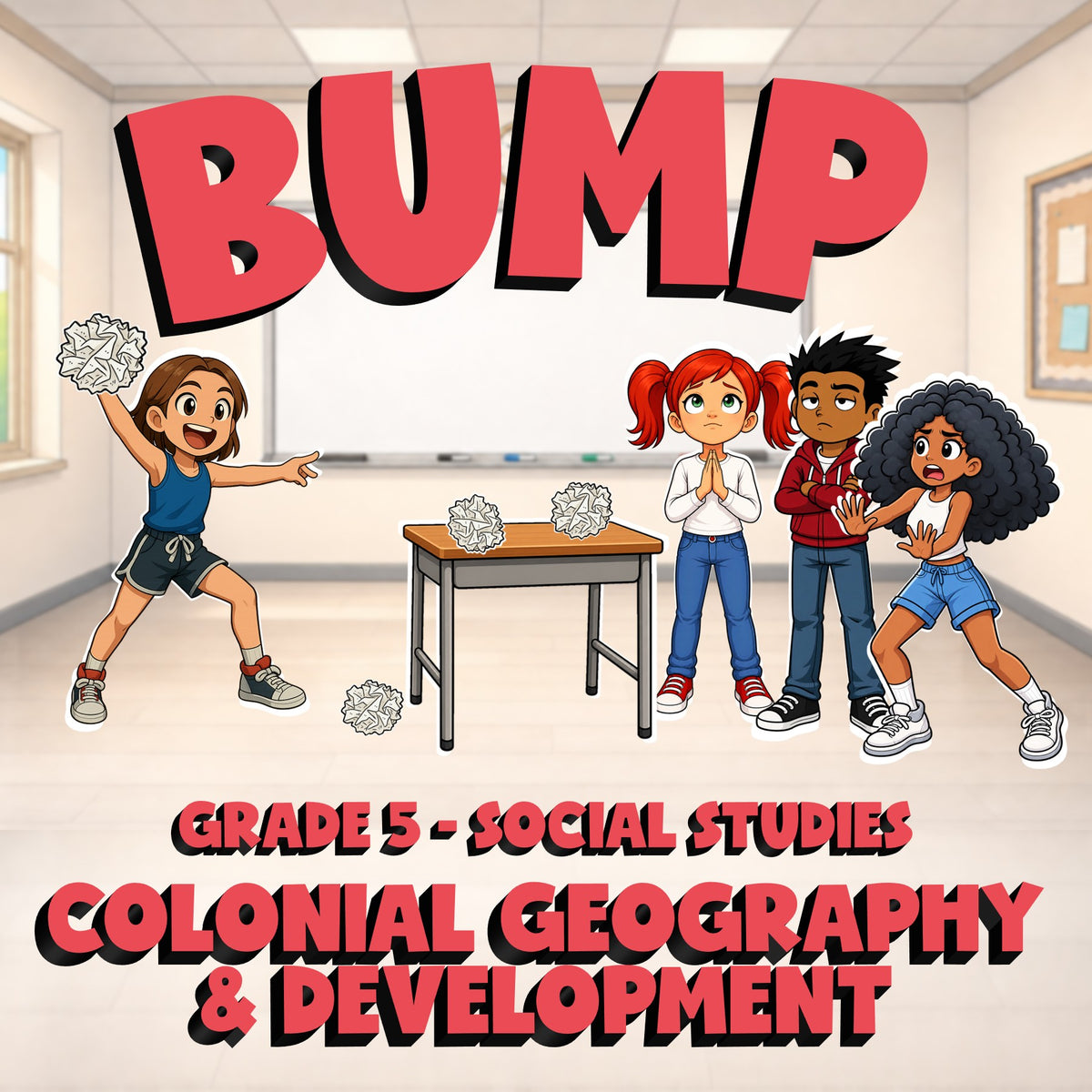 Colonial Geography & Development BUMP Socials Game - No Prep Grade 5 Review