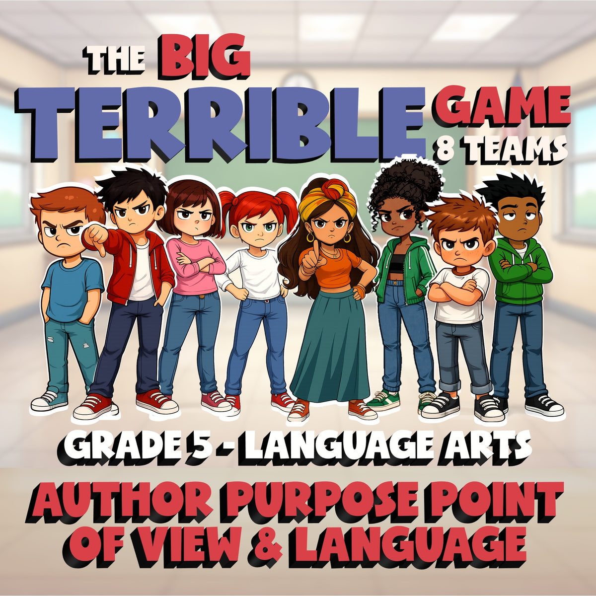 Author Purpose Point of View & Language BIG TERRIBLE GAME - Grade 5 ELA Review