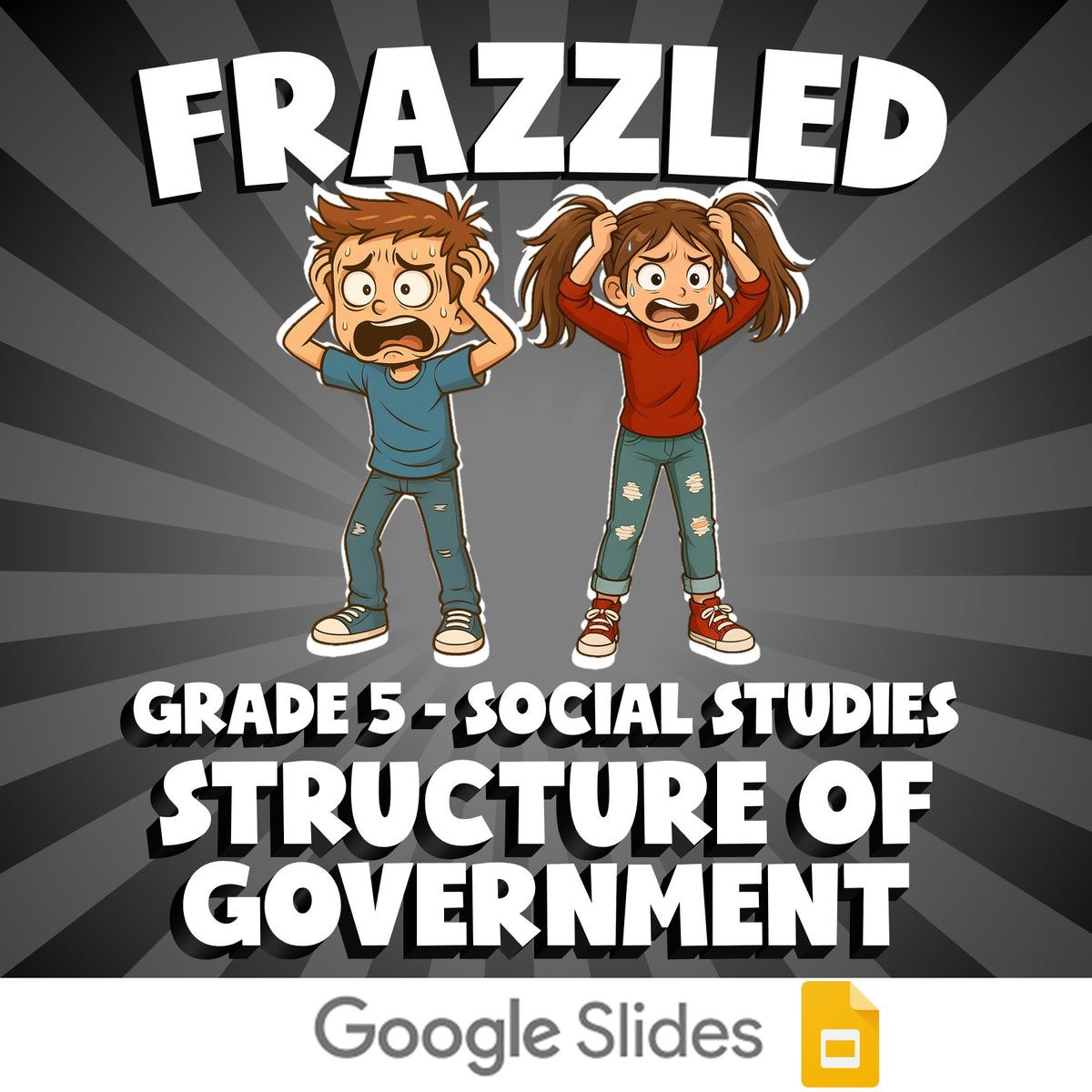 Structure of Government FRAZZLED Socials Game - No Prep Grade 5 Review Activity