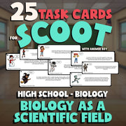 Biology as a Scientific Field SCOOT TASK CARDS Science Game - No Prep Biology