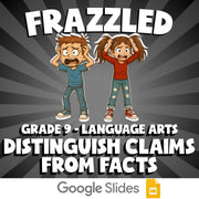 Distinguish Claims from Facts FRAZZLED ELA Game - No Prep Grade 9 Review
