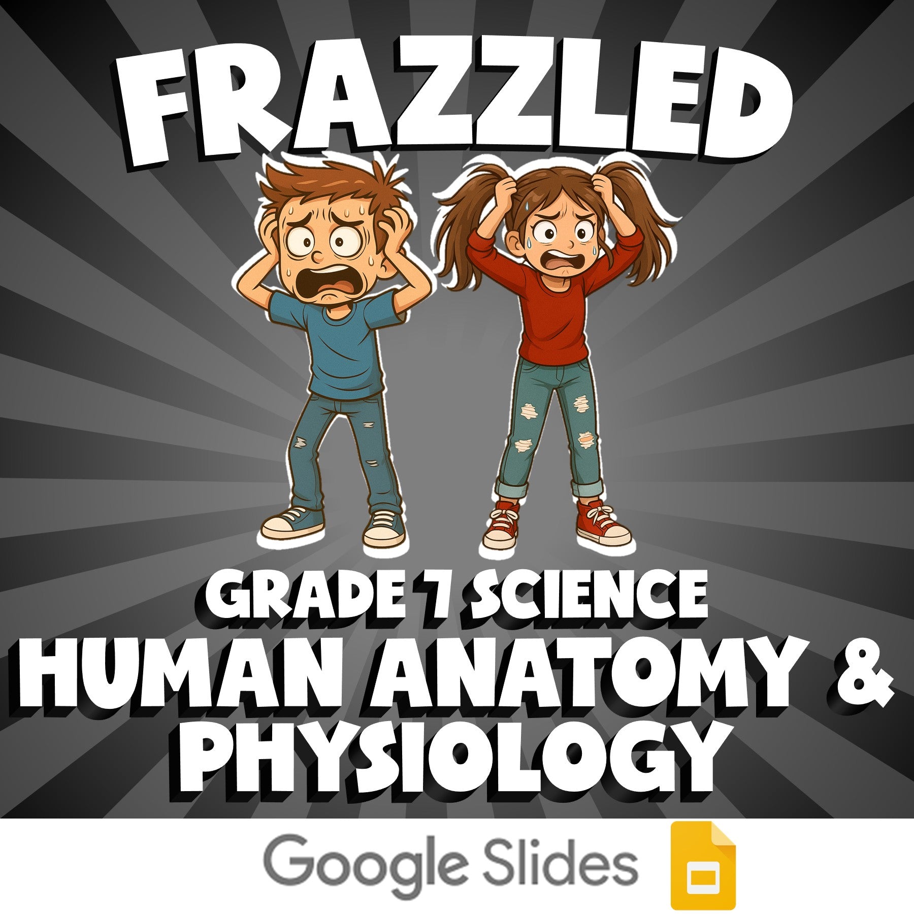 Human Anatomy & Physiology FRAZZLED Science Game - No Prep Grade 7 Review