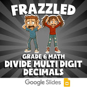 Divide Multi Digit Decimals FRAZZLED Math Game - No Prep Grade 6 Review Activity