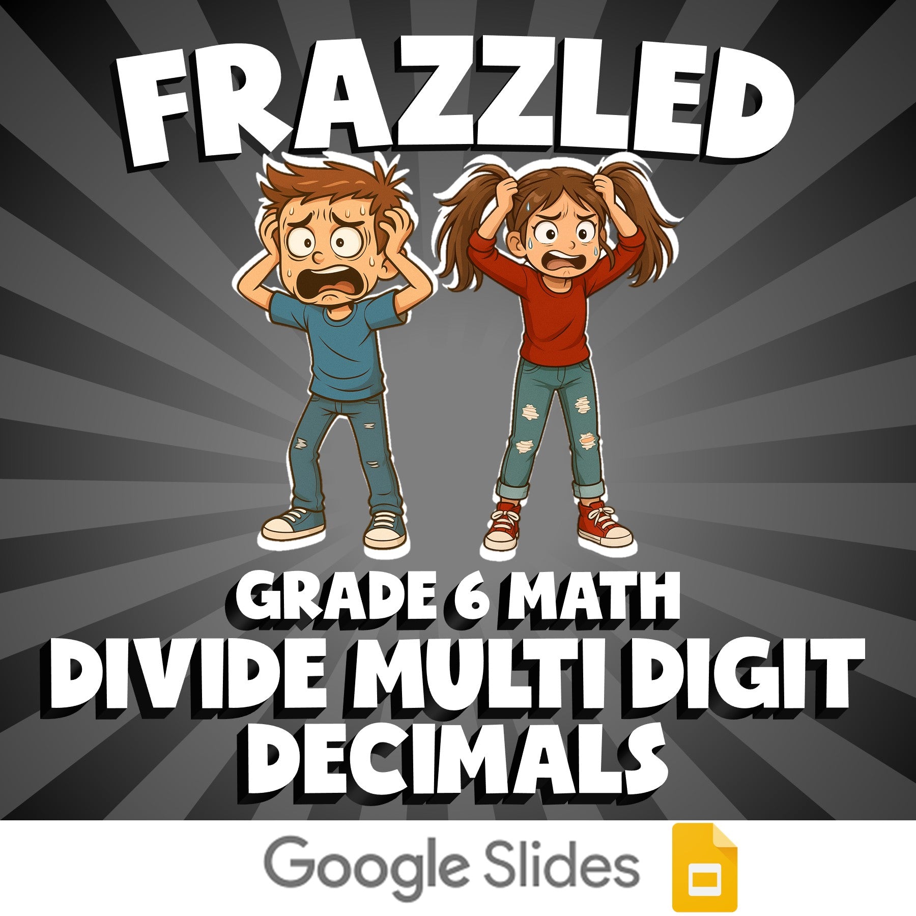 Divide Multi Digit Decimals FRAZZLED Math Game - No Prep Grade 6 Review Activity