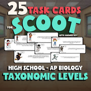 Taxonomic Levels SCOOT TASK CARDS Science Game - No Prep AP Biology Review