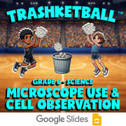Microscope Use & Cell Observation TRASHKETBALL Science Game - No Prep Grade 6