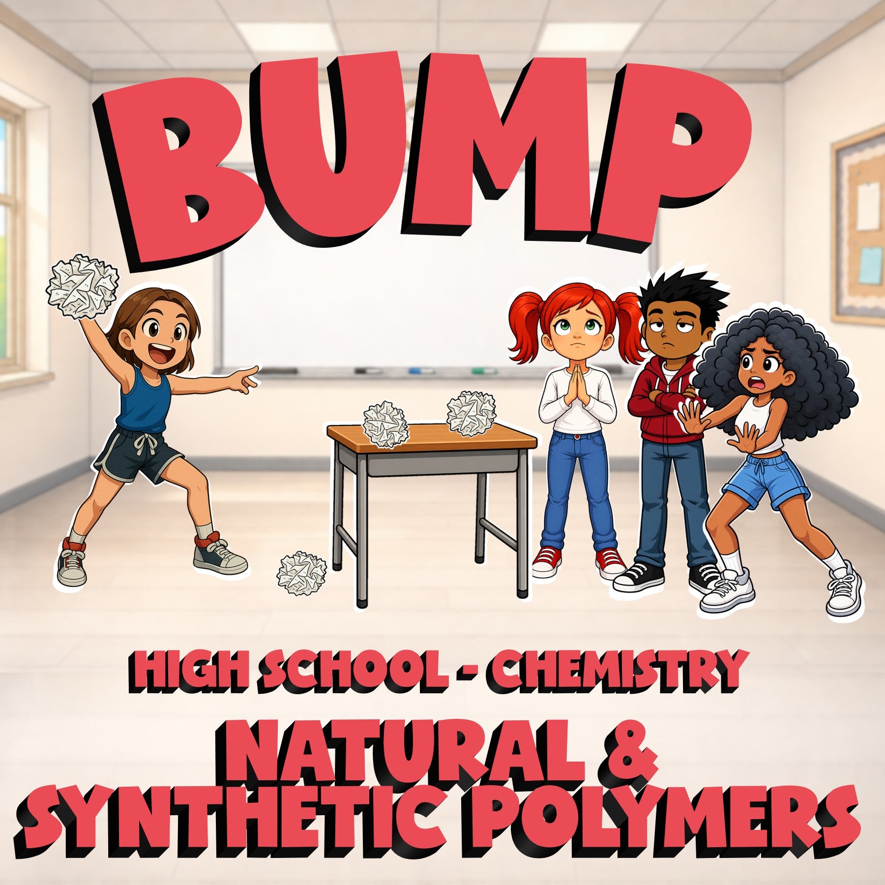 Natural & Synthetic Polymers BUMP Science Game - No Prep Chemistry Review
