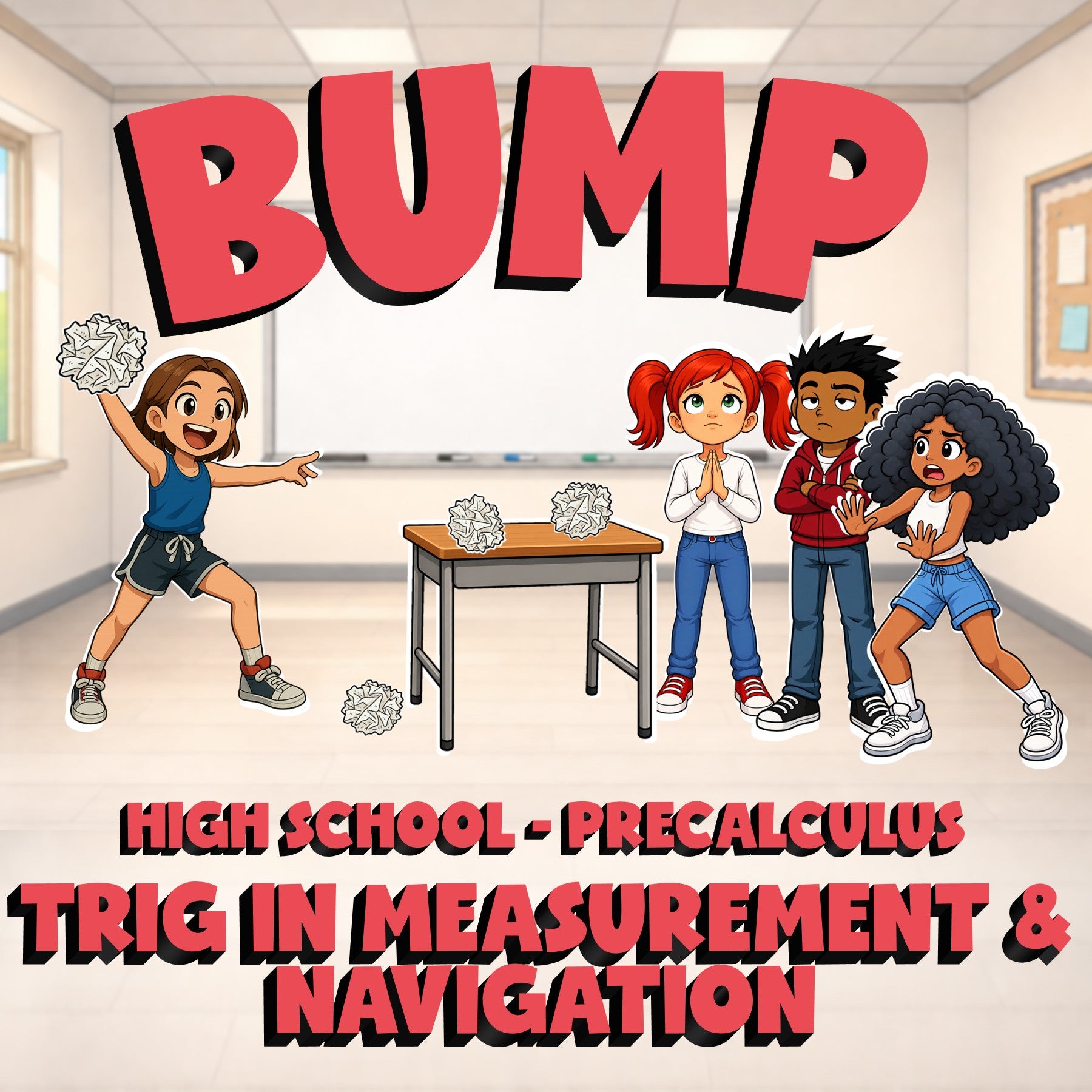 Trig in Measurement & Navigation BUMP Math Game - No Prep PreCalculus Review