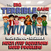 Multi Step Equations Word Problems BIG TERRIBLE GAME - No Prep Algebra 1 Review