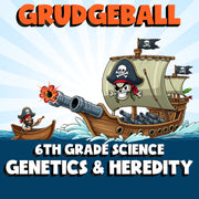 Genetics & Heredity GRUDGEBALL Science Game - No Prep Grade 6 Review Activity