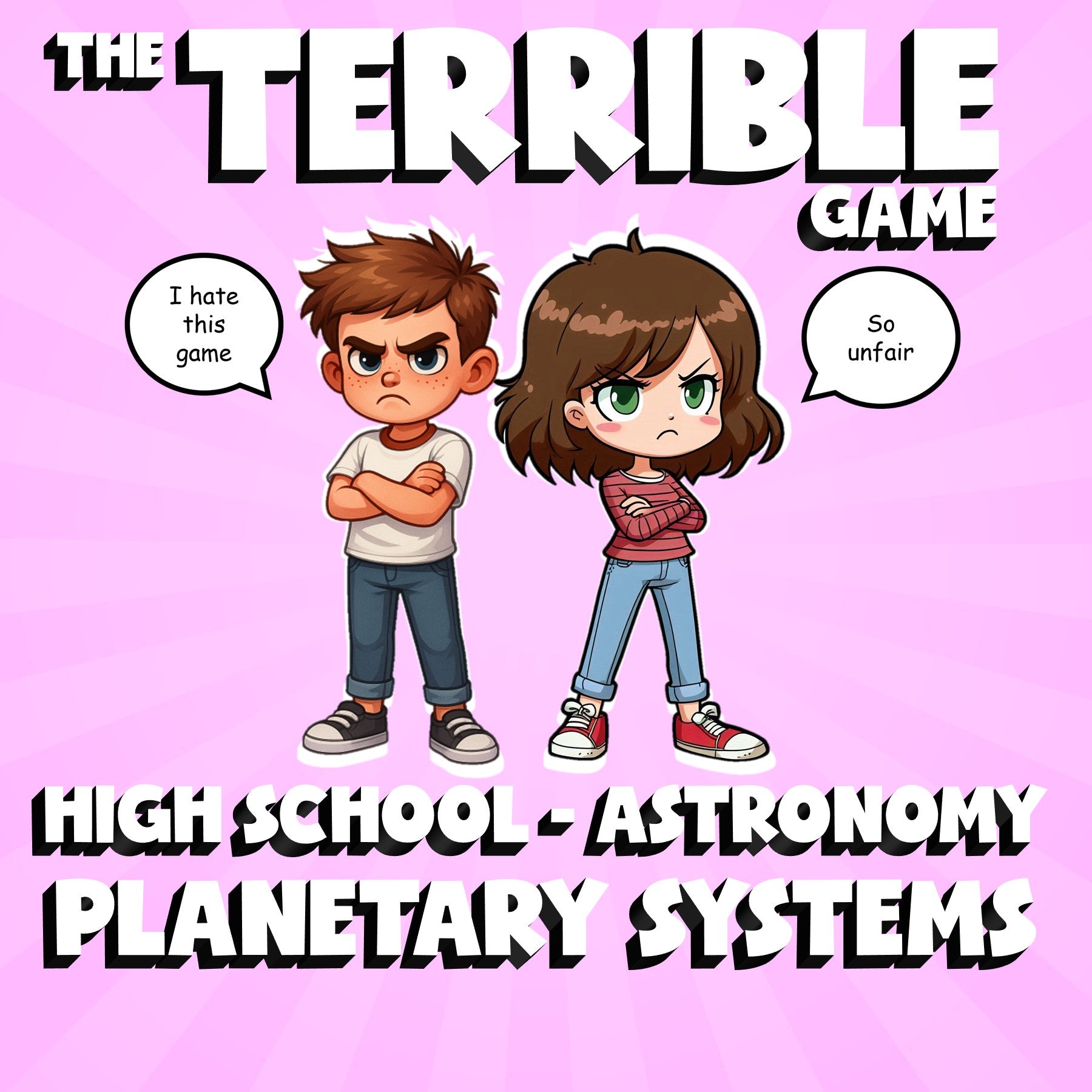 Planetary Systems THE TERRIBLE GAME - No Prep Astronomy Science Review Activity