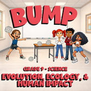 Evolution, Ecology, & Human Impact BUMP Science Game - No Prep Grade 9 Review