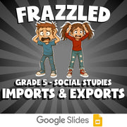 Imports & Exports FRAZZLED Socials Game - No Prep Grade 5 Review Activity