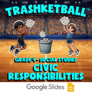 Civic Responsibilities TRASHKETBALL Socials Game - No Prep Grade 4 Review
