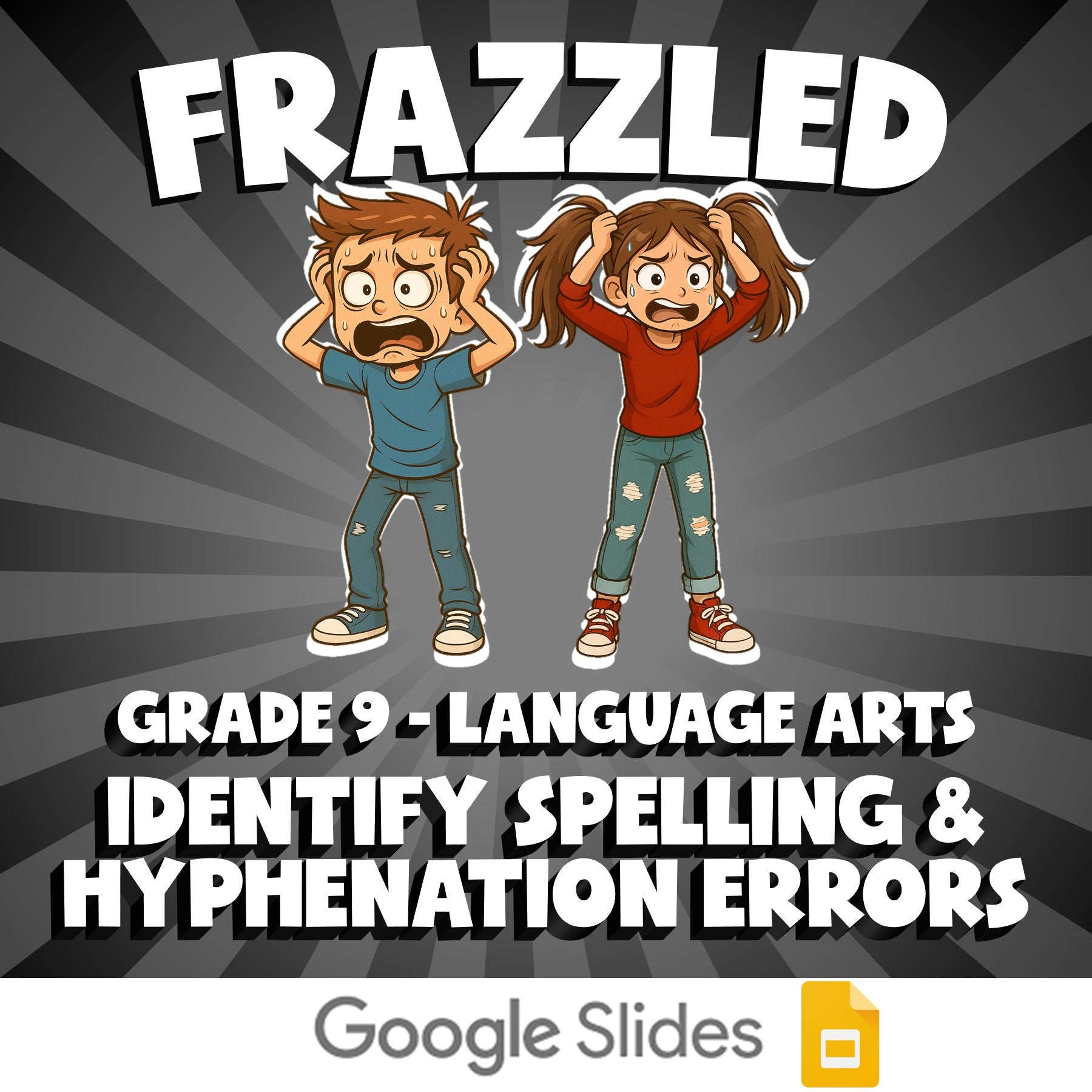 Identify Spelling & Hyphenation Errors FRAZZLED ELA Game - No Prep Grade 9
