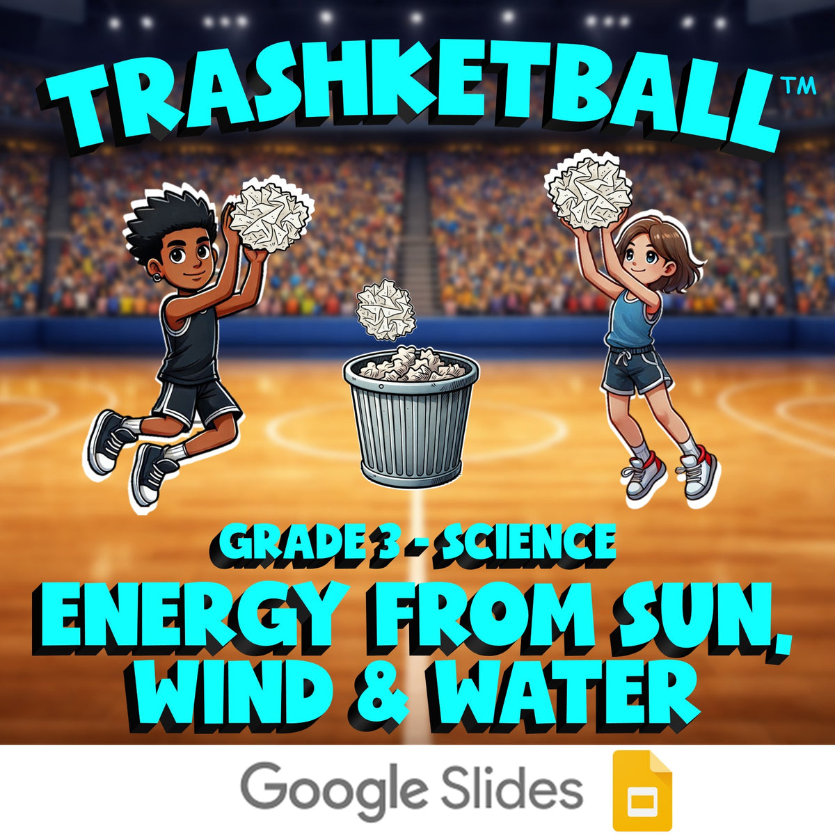 Energy From Sun, Wind & Water TRASHKETBALL Science Game - No Prep Grade 3 Review