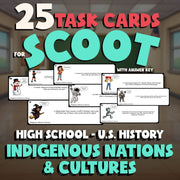 Indigenous Nations & Cultures SCOOT TASK CARDS U.S. History Game - No Prep