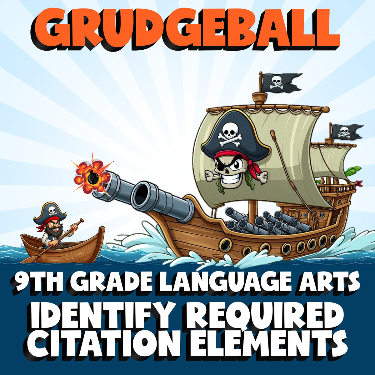 Identify Required Citation Elements GRUDGEBALL ELA Game - No Prep Grade 9 Review