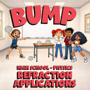 Refraction Applications BUMP Science Game - No Prep Physics Review Activity