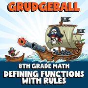 Defining Functions with Rules GRUDGEBALL Math Game - No Prep Grade 8 Review