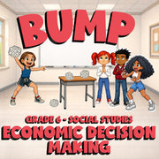 Economic Decision Making BUMP Socials Game - No Prep Grade 6 Review Activity