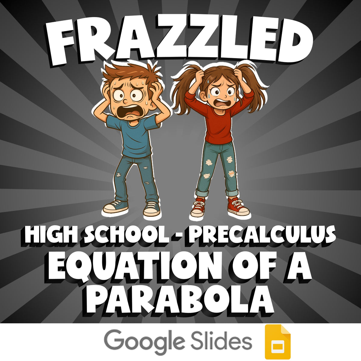Equation of a Parabola FRAZZLED Math Game - No Prep PreCalculus Review Activity