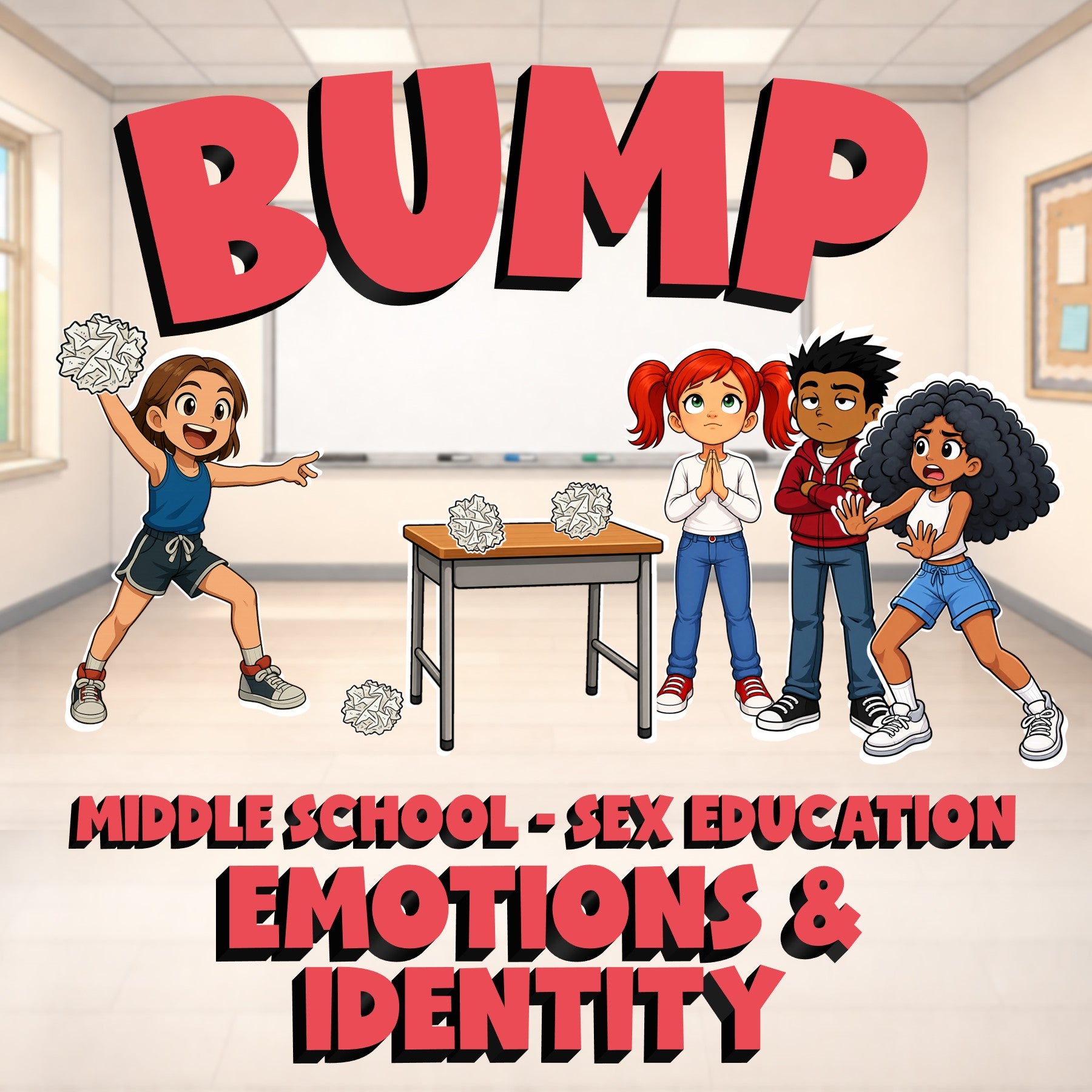Emotions & Identity BUMP Game - No Prep Middle School Sex Education Review