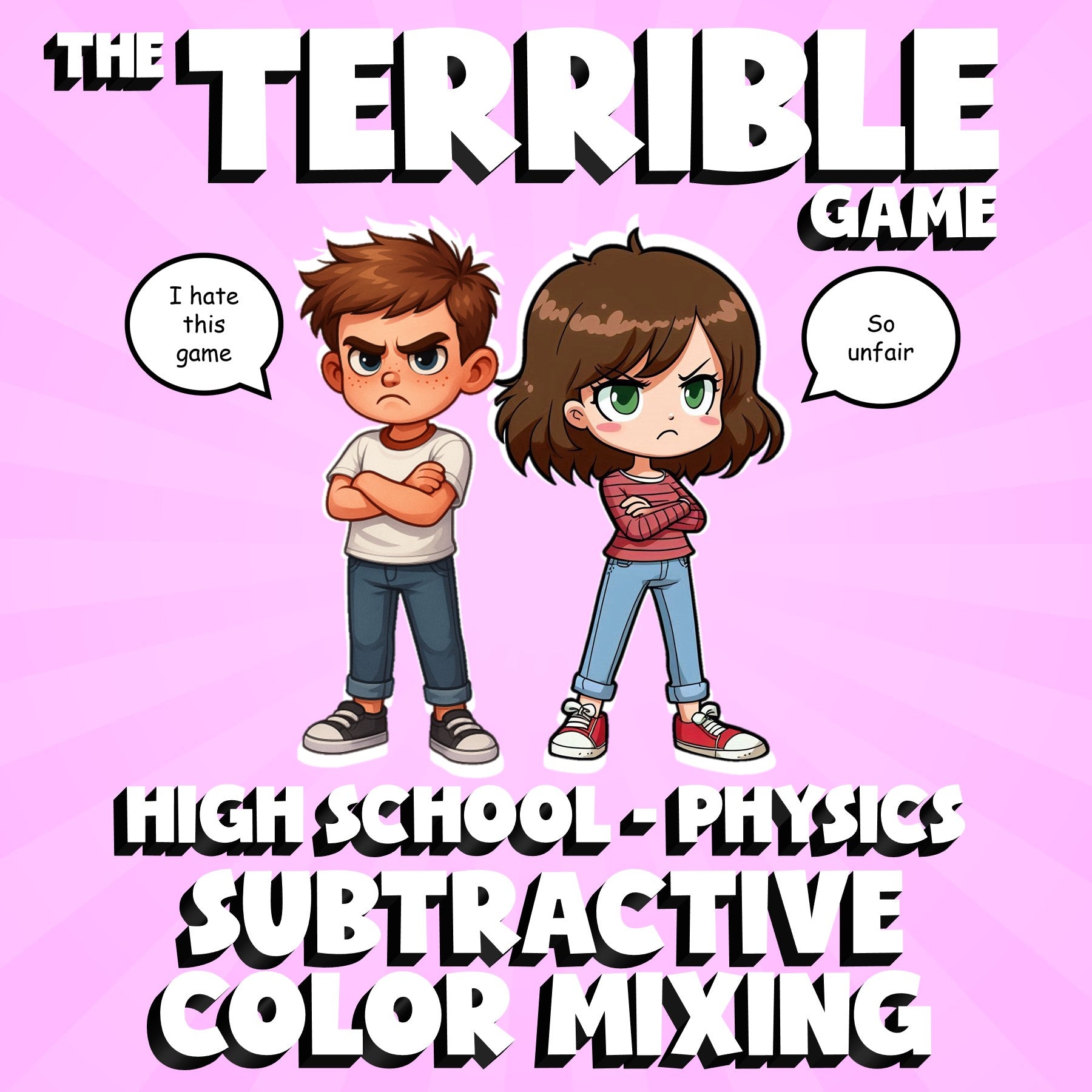 Subtractive Color Mixing THE TERRIBLE GAME - No Prep Physics Science Review