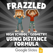 Using Distance Formula FRAZZLED Math Game - No Prep Geometry Review Activity