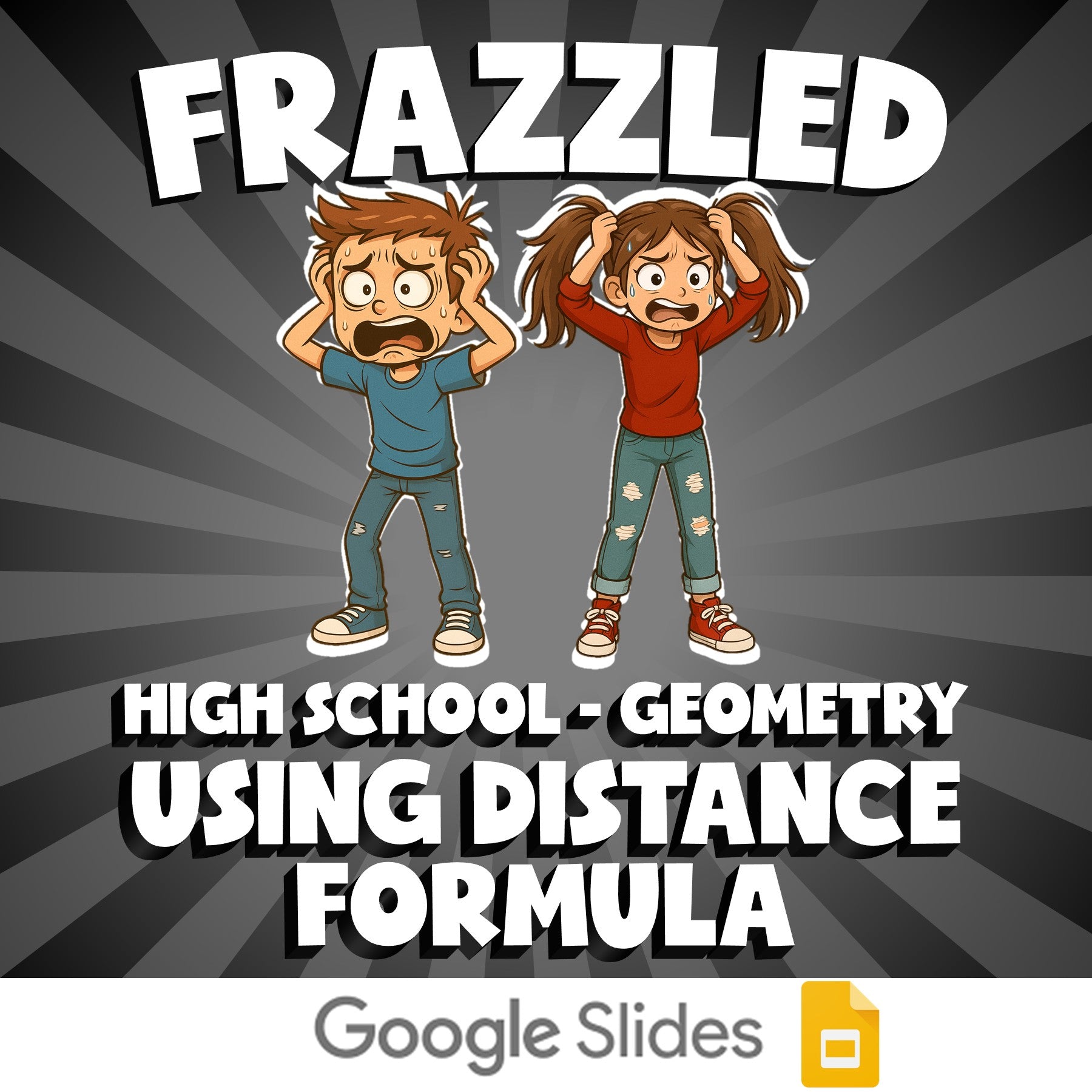 Using Distance Formula FRAZZLED Math Game - No Prep Geometry Review Activity