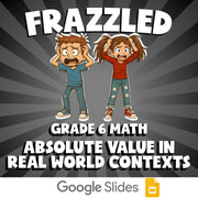 Absolute Value in Real World Contexts FRAZZLED Math Game - No Prep Grade 6